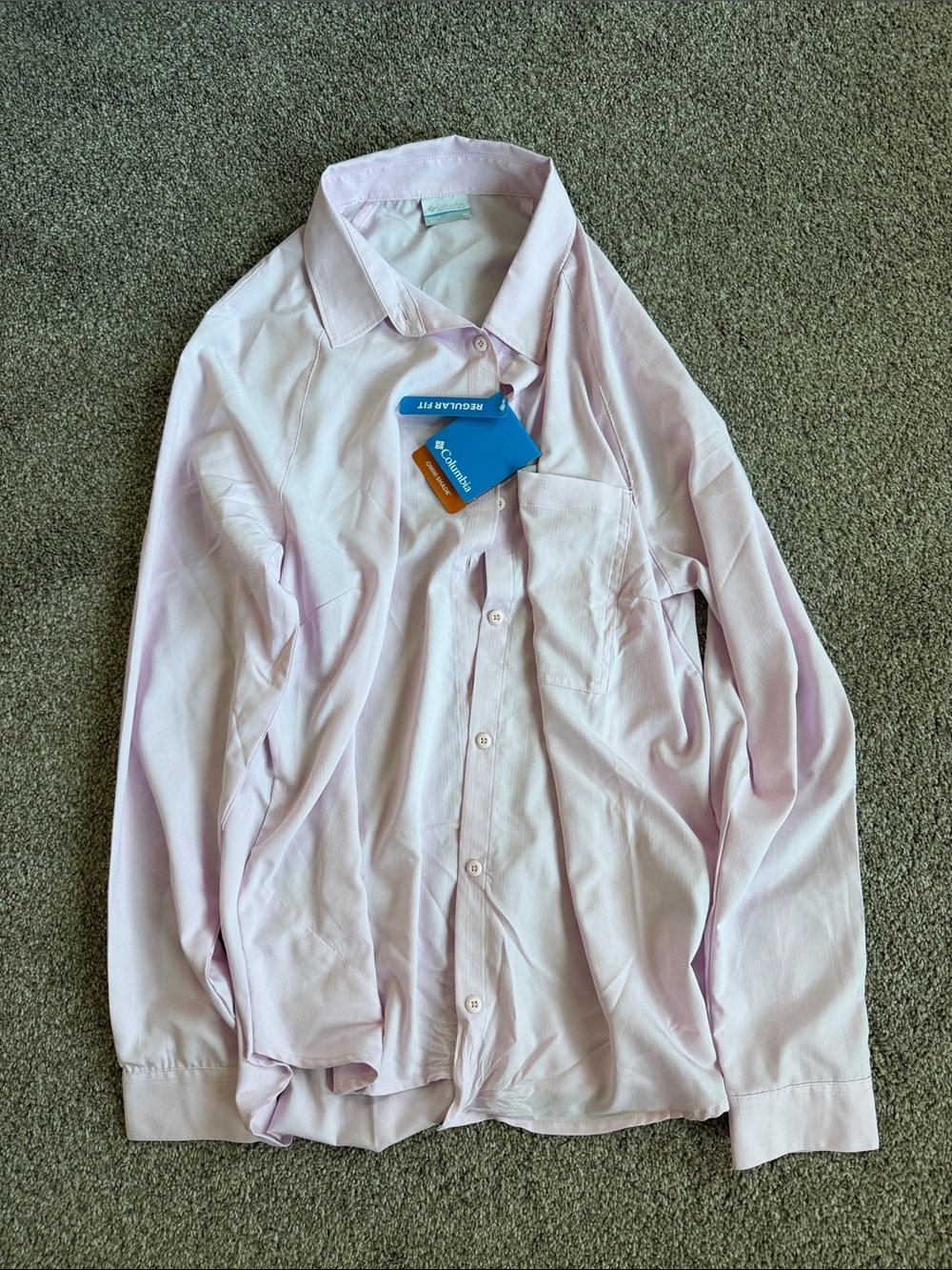 Columbia women’s Pale Pink Lightweight anytime lite LS Shirt